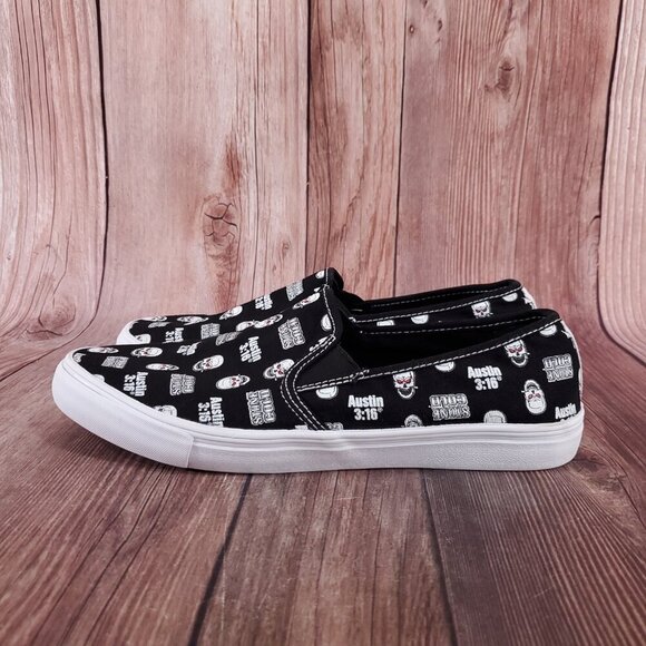 Chalk Line Apparel Mens Size 11 Slip On Low WWE Stone Cold Steve Austin 3:16 - Picture 2 of 15